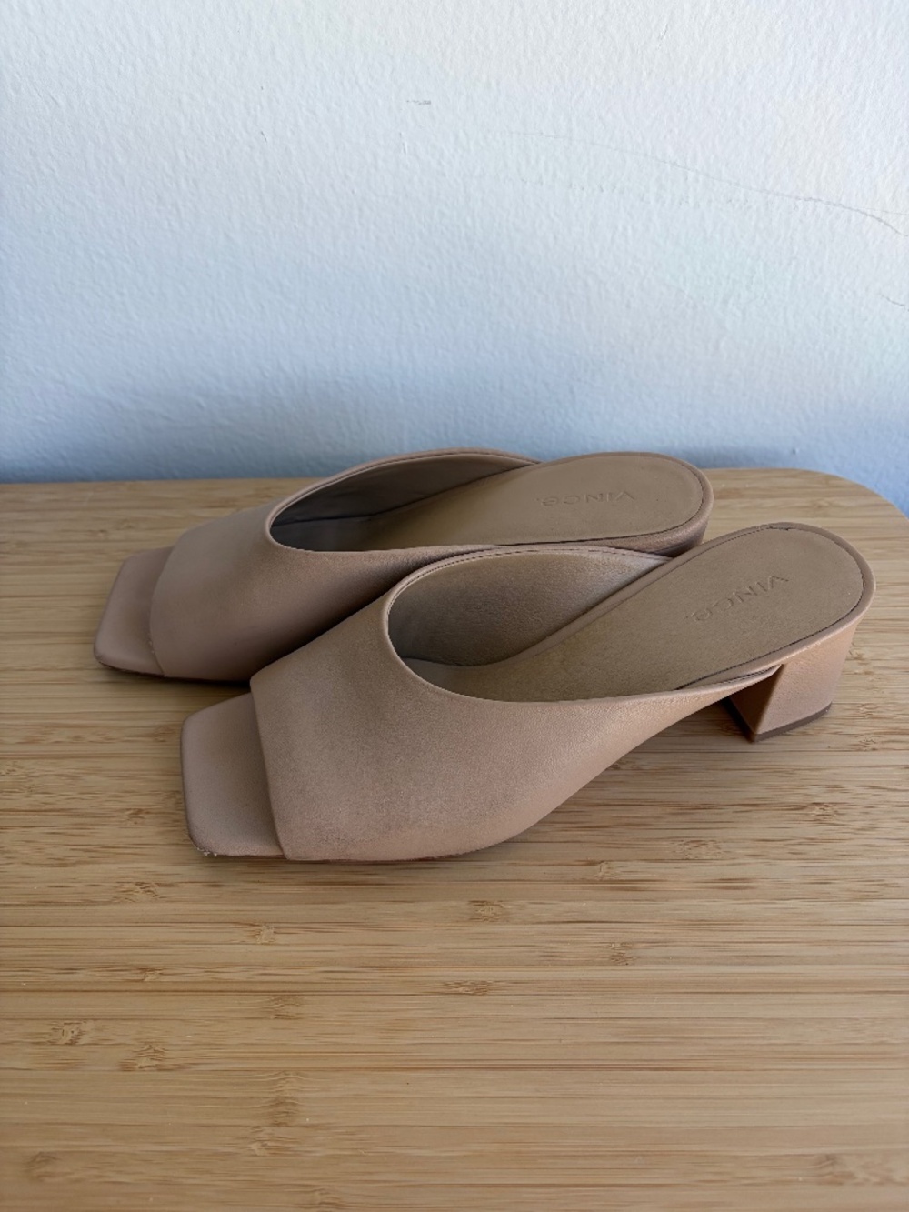 Vince Leather Mules Sz 8